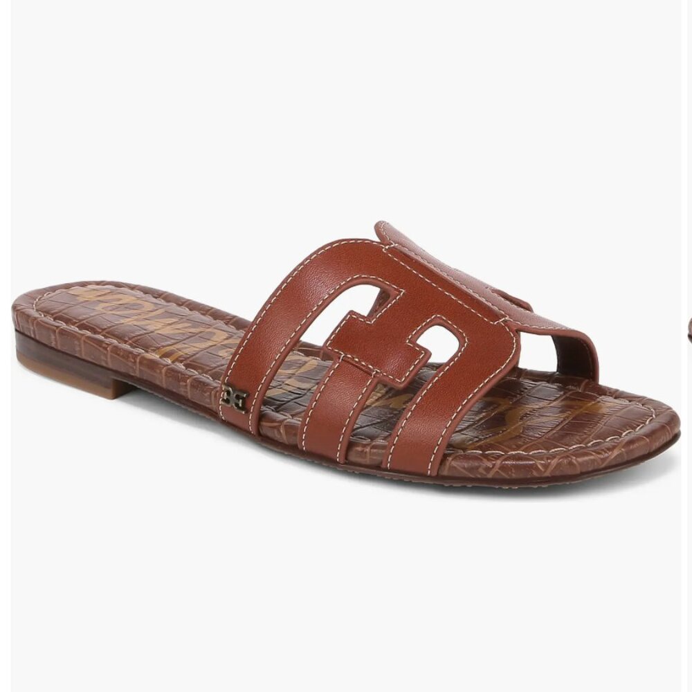 Sam Edelman Bay Cutout Slide Sandal - Stable Brown - Size 8